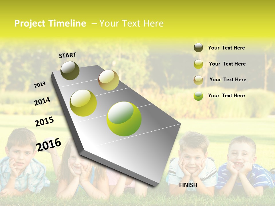 Outside Attractive Grass PowerPoint Template