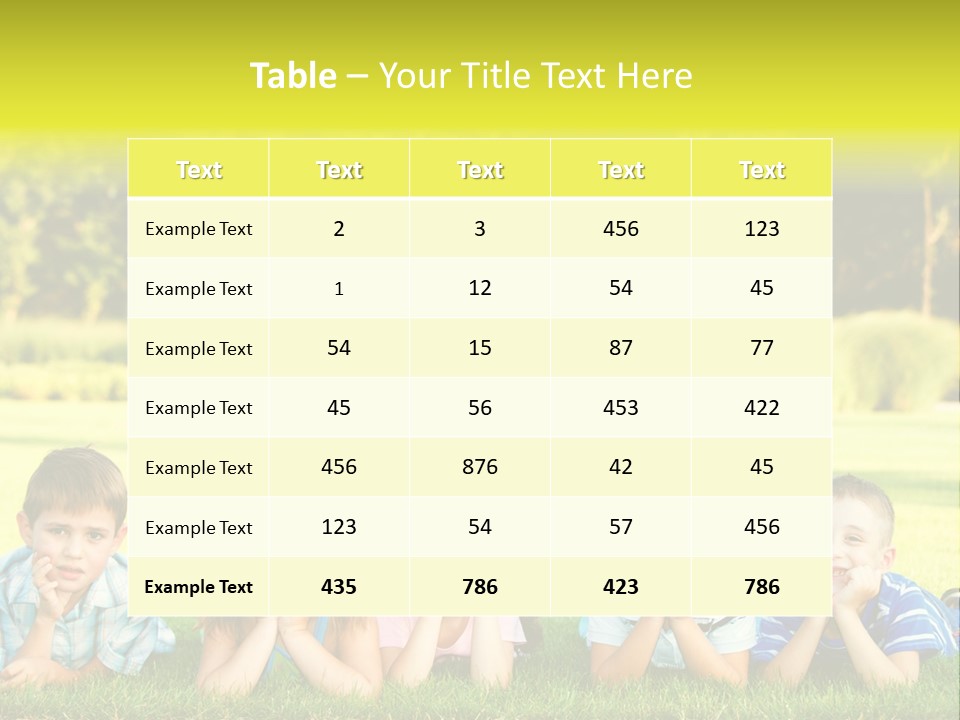 Outside Attractive Grass PowerPoint Template