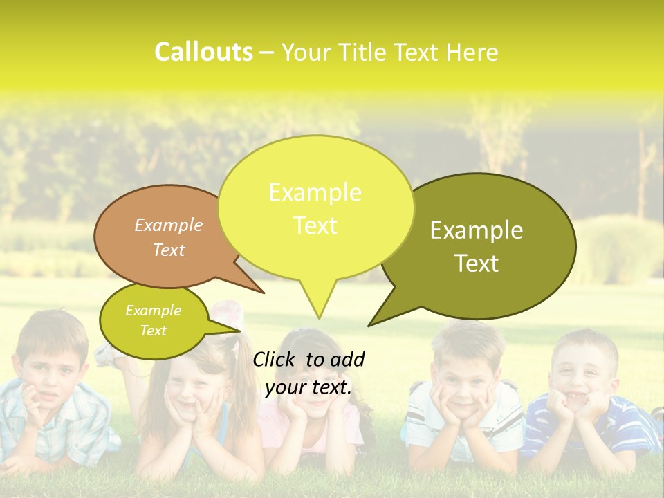 Outside Attractive Grass PowerPoint Template