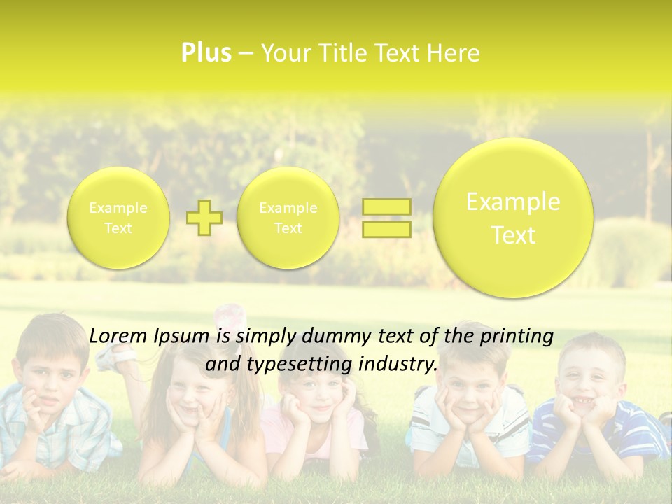 Outside Attractive Grass PowerPoint Template