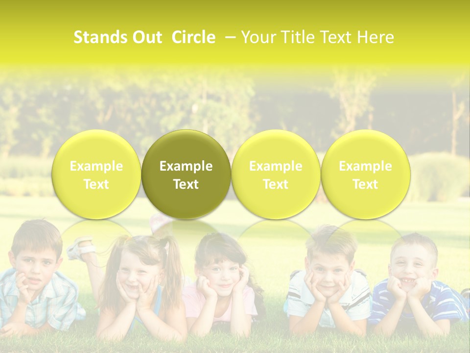 Outside Attractive Grass PowerPoint Template