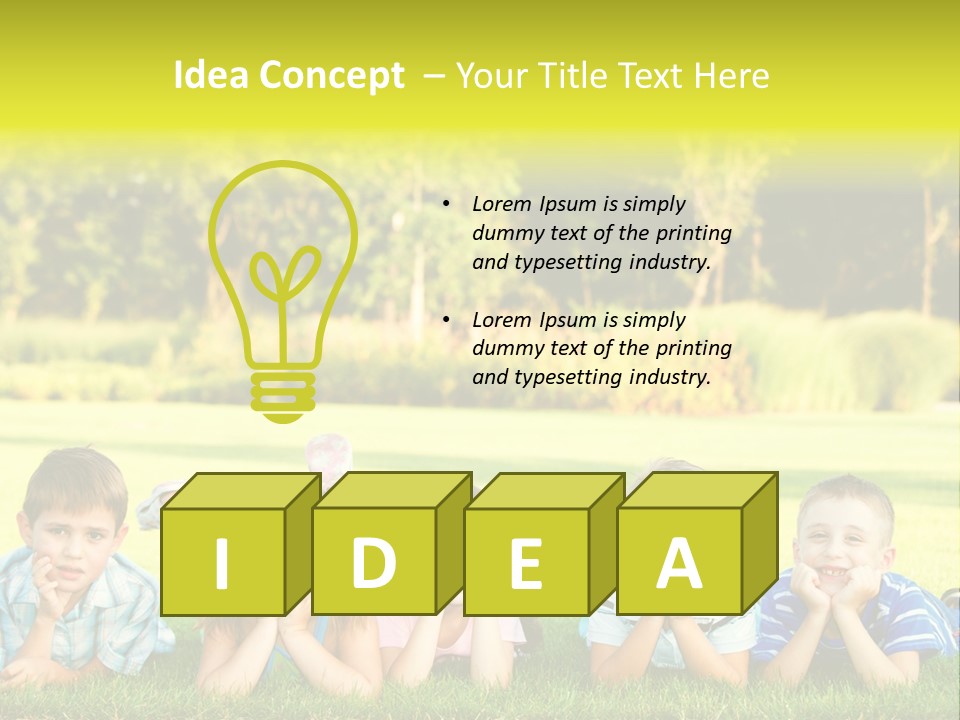 Outside Attractive Grass PowerPoint Template