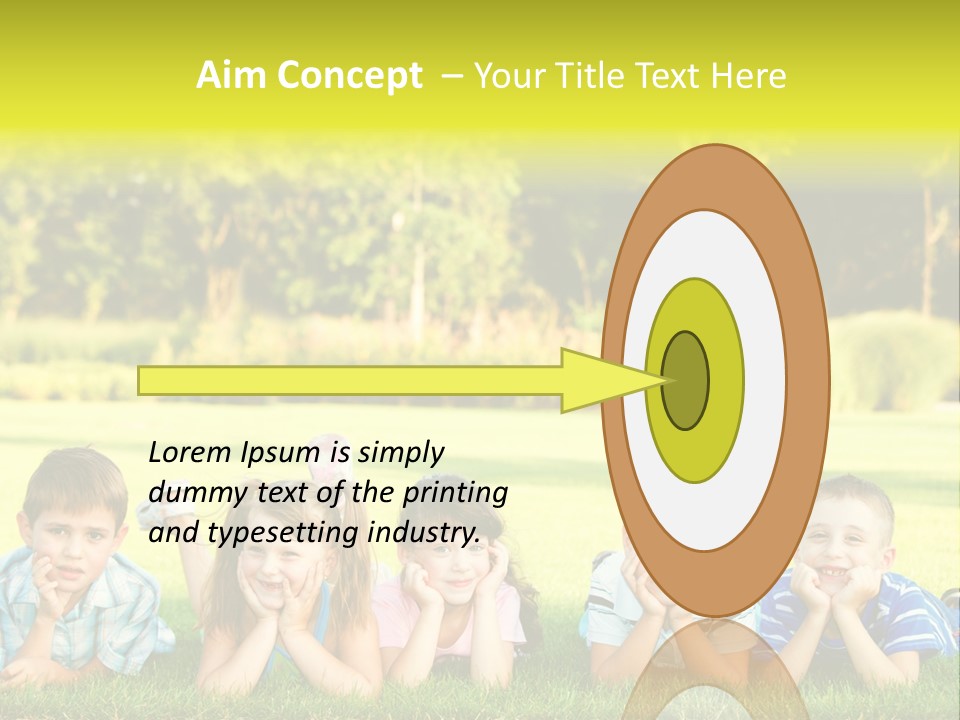 Outside Attractive Grass PowerPoint Template