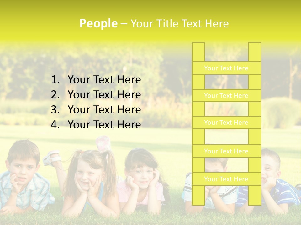 Outside Attractive Grass PowerPoint Template