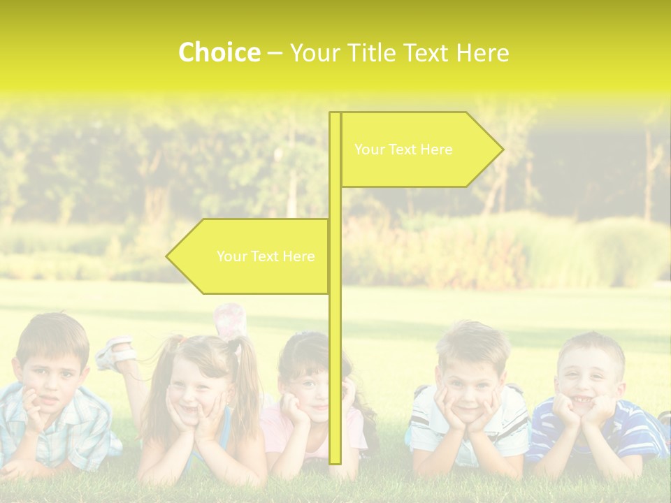 Outside Attractive Grass PowerPoint Template