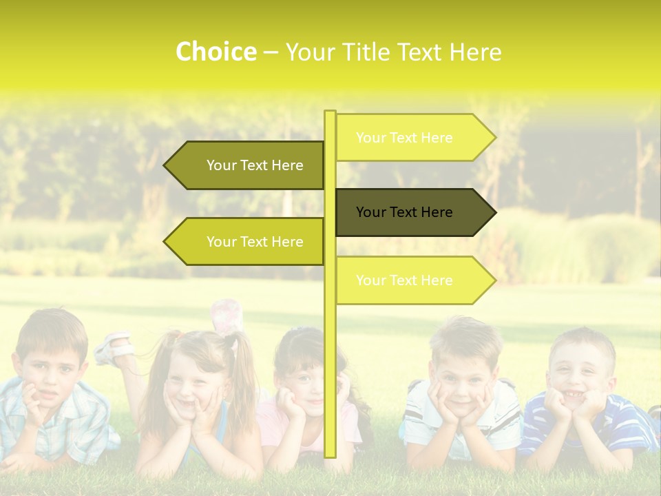 Outside Attractive Grass PowerPoint Template
