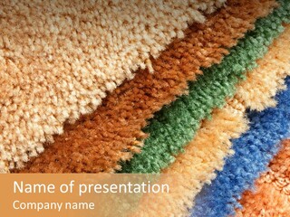 A Multicolored Rug With A Name Of Presentation PowerPoint Template
