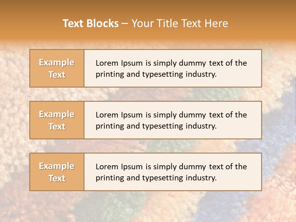 A Multicolored Rug With A Name Of Presentation PowerPoint Template