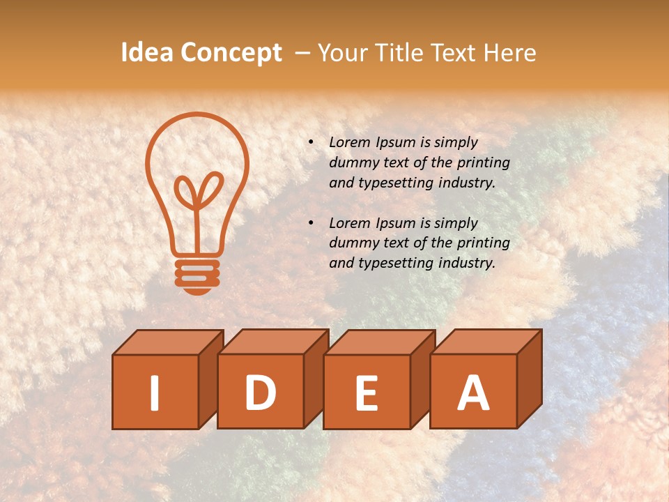 A Multicolored Rug With A Name Of Presentation PowerPoint Template