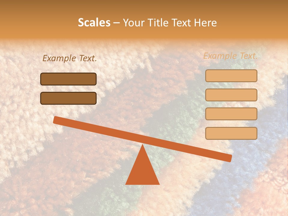 A Multicolored Rug With A Name Of Presentation PowerPoint Template