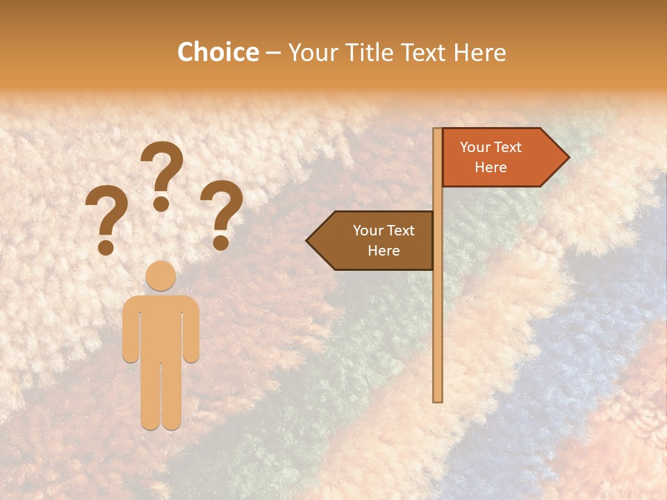 A Multicolored Rug With A Name Of Presentation PowerPoint Template