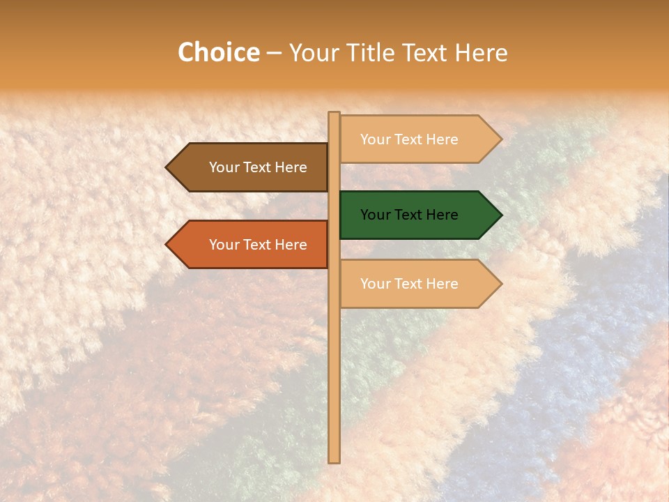 A Multicolored Rug With A Name Of Presentation PowerPoint Template