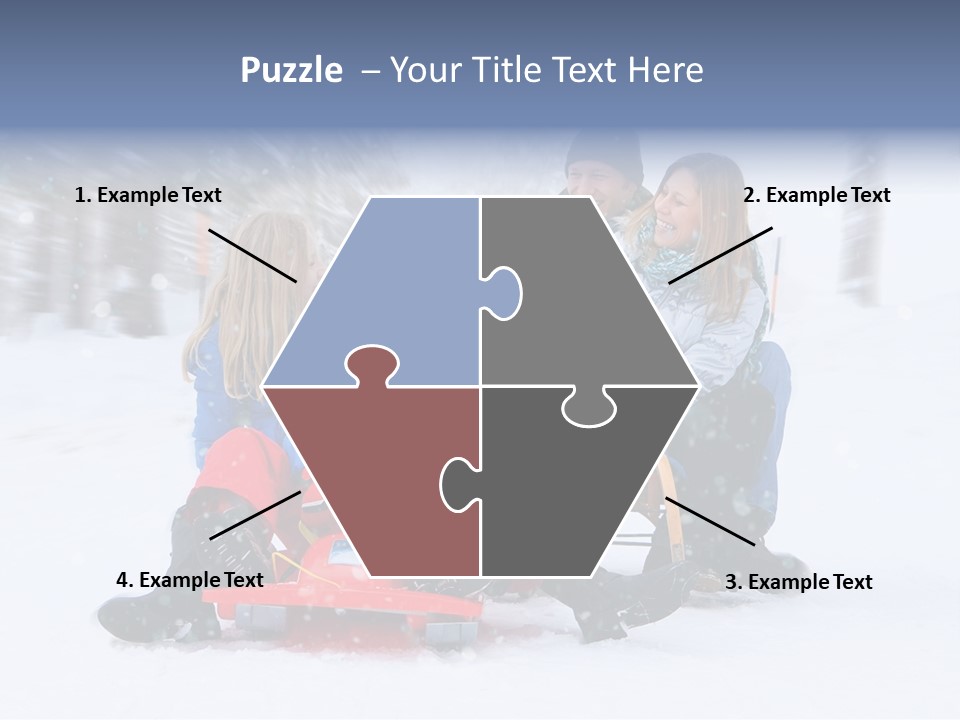 Active Playing Sledge PowerPoint Template