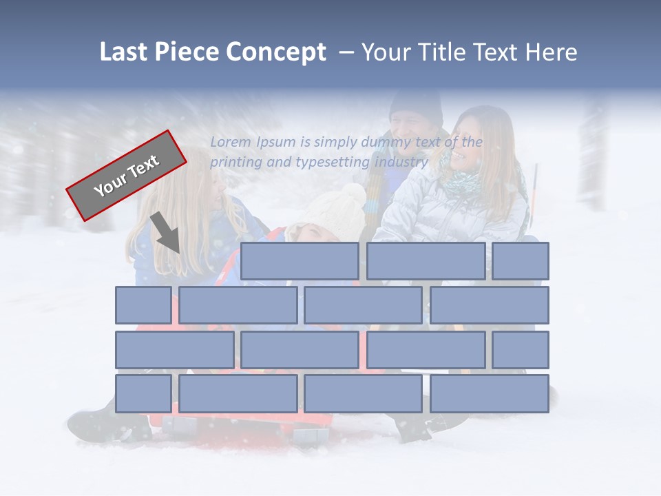 Active Playing Sledge PowerPoint Template