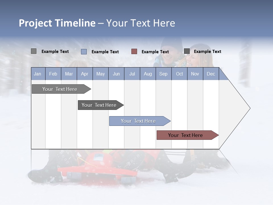 Active Playing Sledge PowerPoint Template
