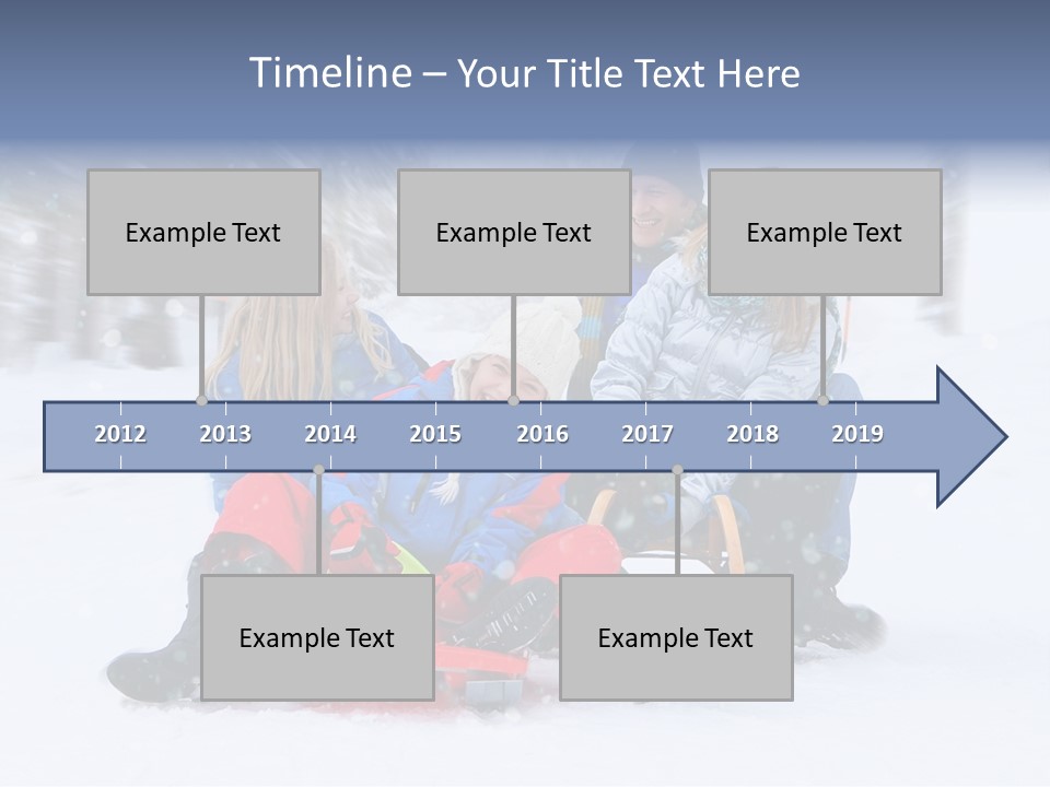Active Playing Sledge PowerPoint Template