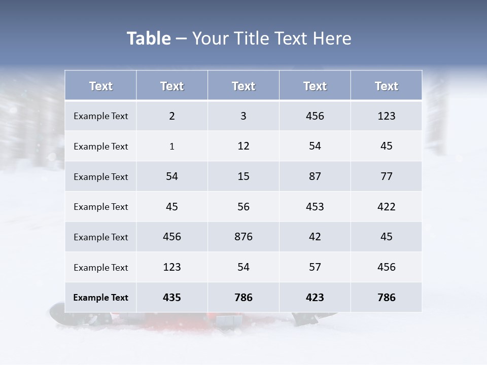 Active Playing Sledge PowerPoint Template