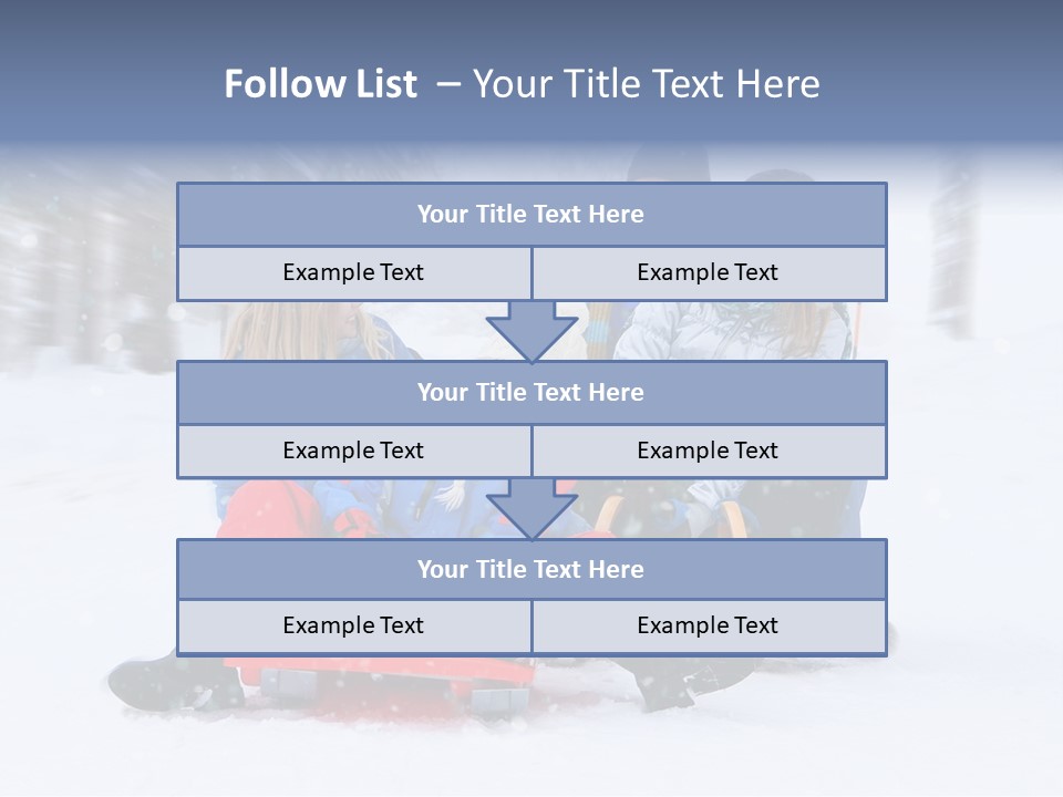 Active Playing Sledge PowerPoint Template