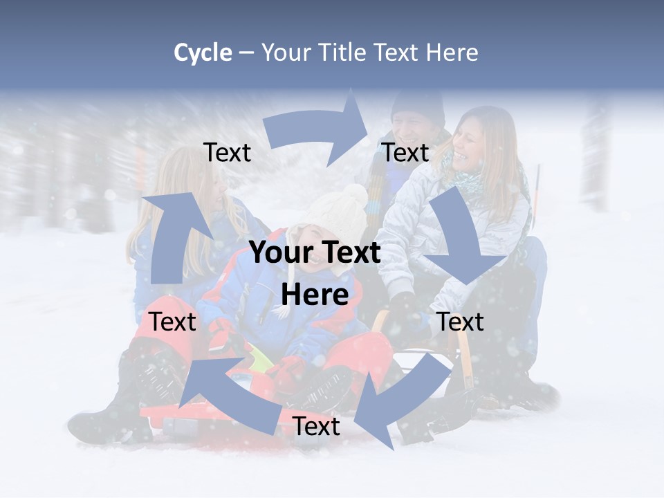 Active Playing Sledge PowerPoint Template