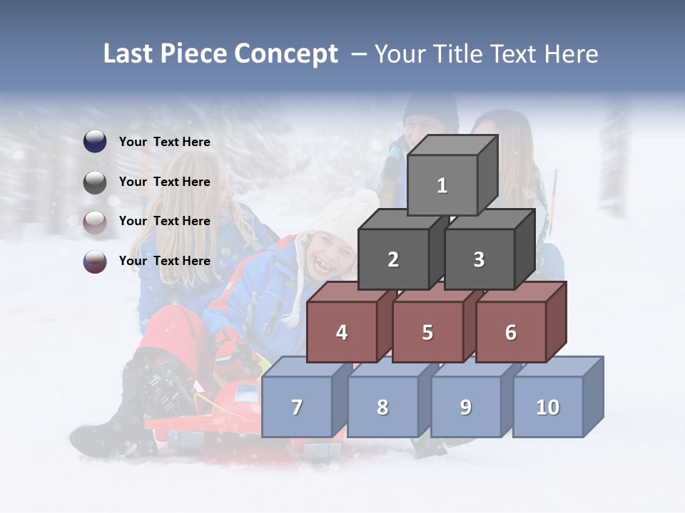 Active Playing Sledge PowerPoint Template