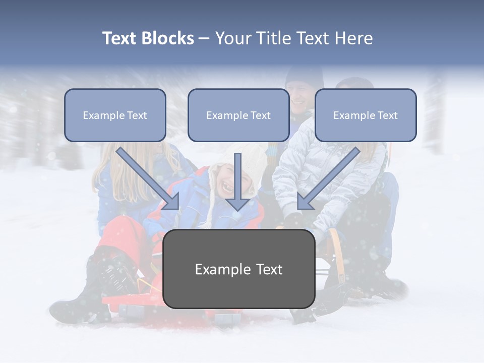 Active Playing Sledge PowerPoint Template