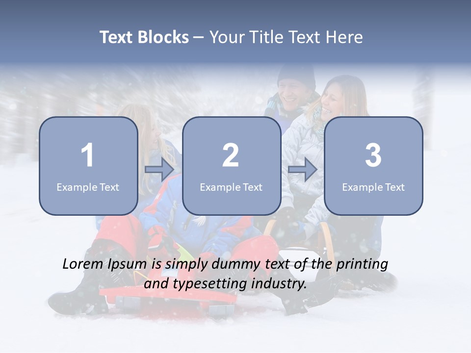 Active Playing Sledge PowerPoint Template