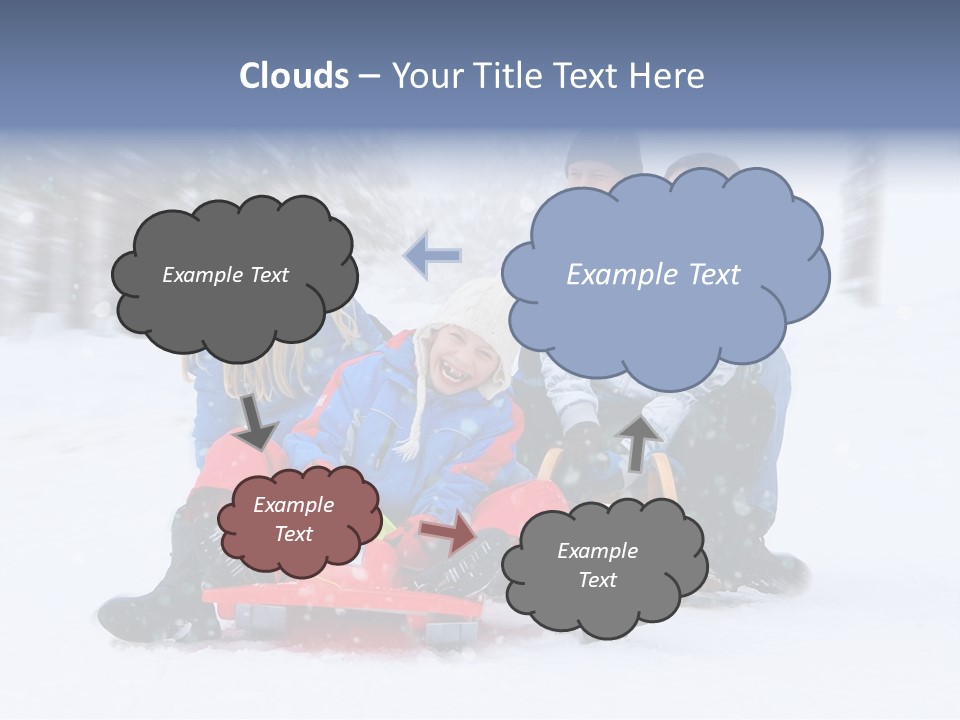 Active Playing Sledge PowerPoint Template