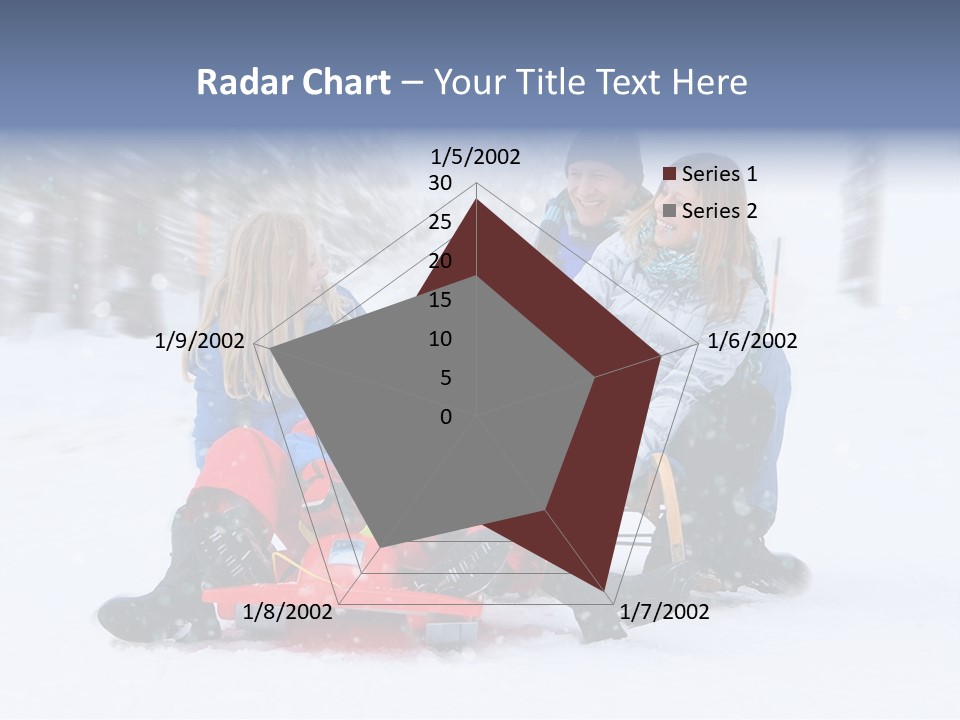 Active Playing Sledge PowerPoint Template