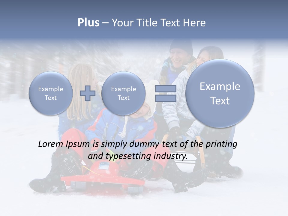 Active Playing Sledge PowerPoint Template