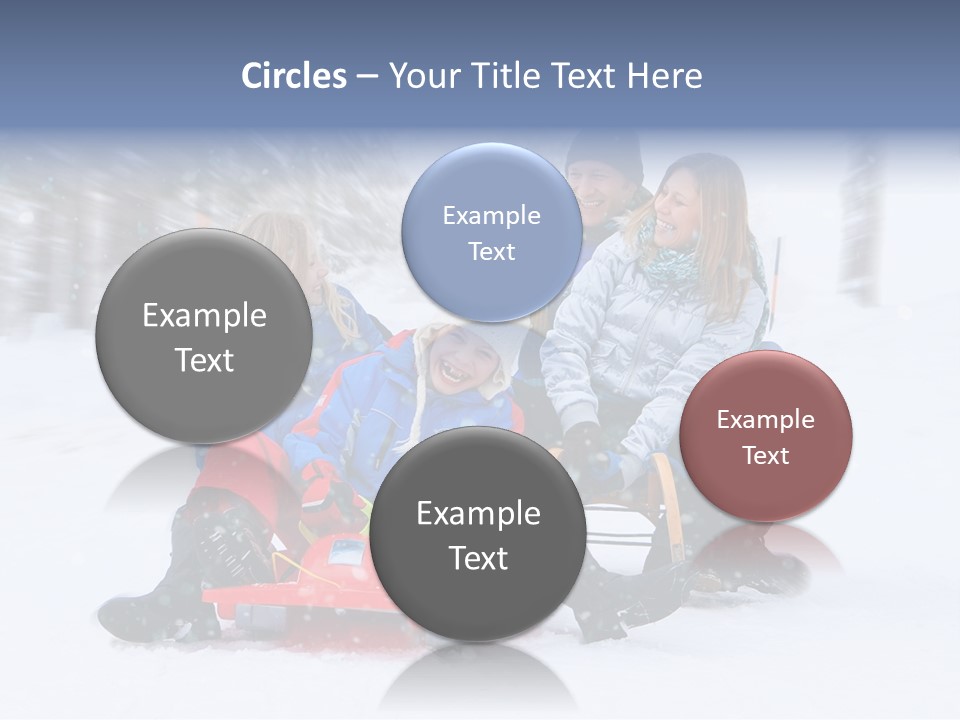 Active Playing Sledge PowerPoint Template