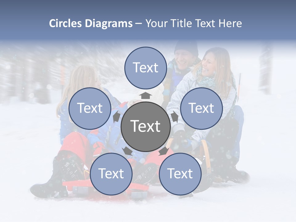 Active Playing Sledge PowerPoint Template