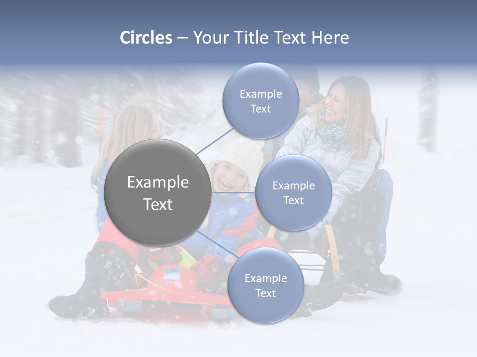 Active Playing Sledge PowerPoint Template