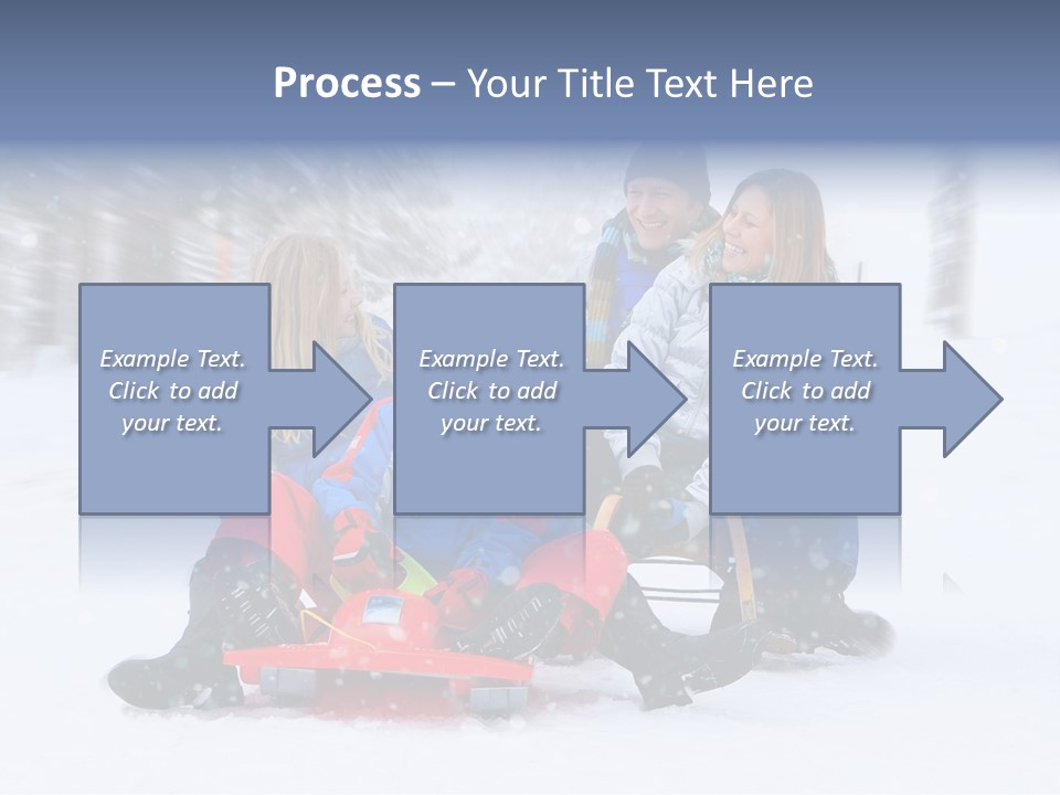 Active Playing Sledge PowerPoint Template