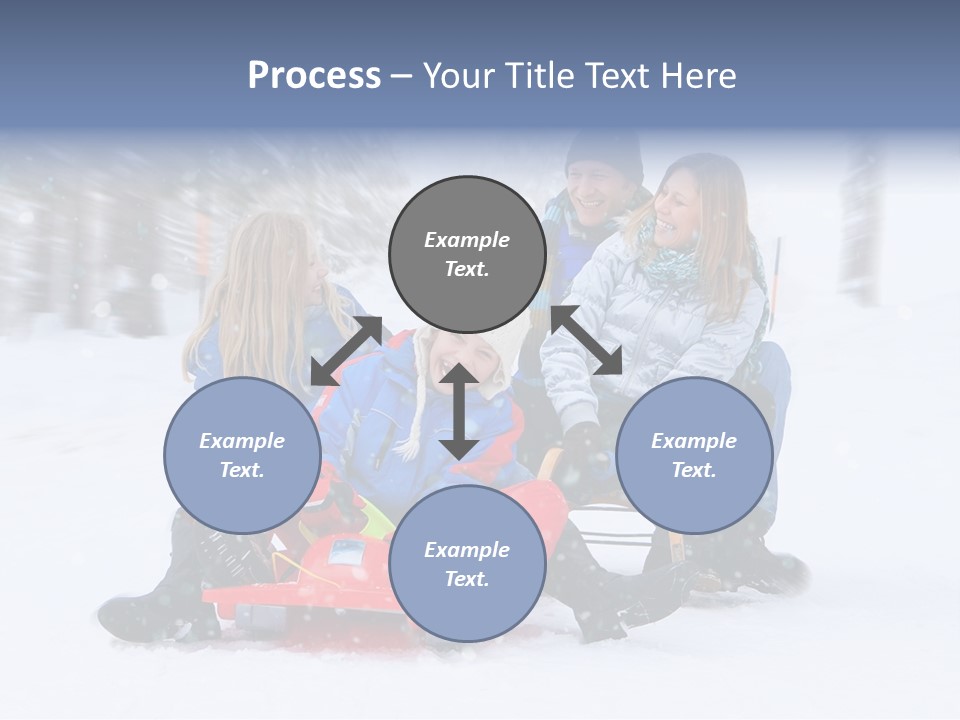 Active Playing Sledge PowerPoint Template