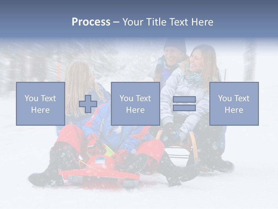 Active Playing Sledge PowerPoint Template