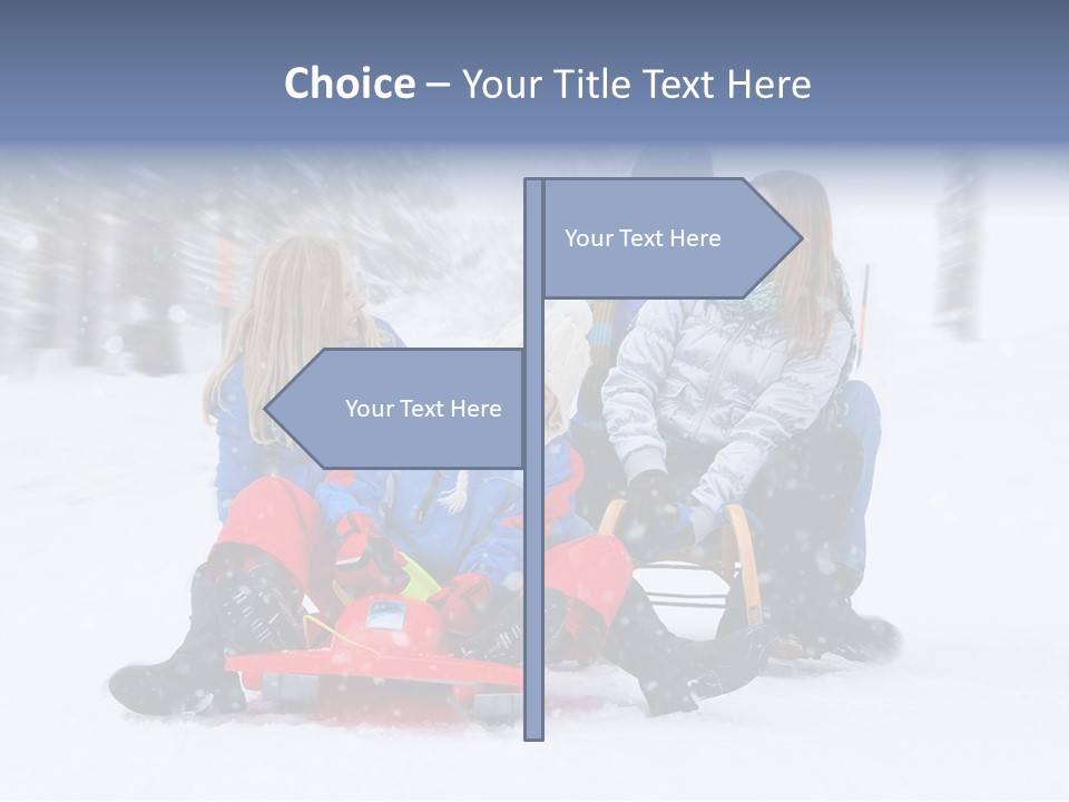Active Playing Sledge PowerPoint Template