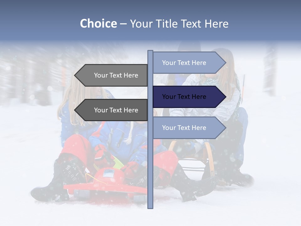 Active Playing Sledge PowerPoint Template