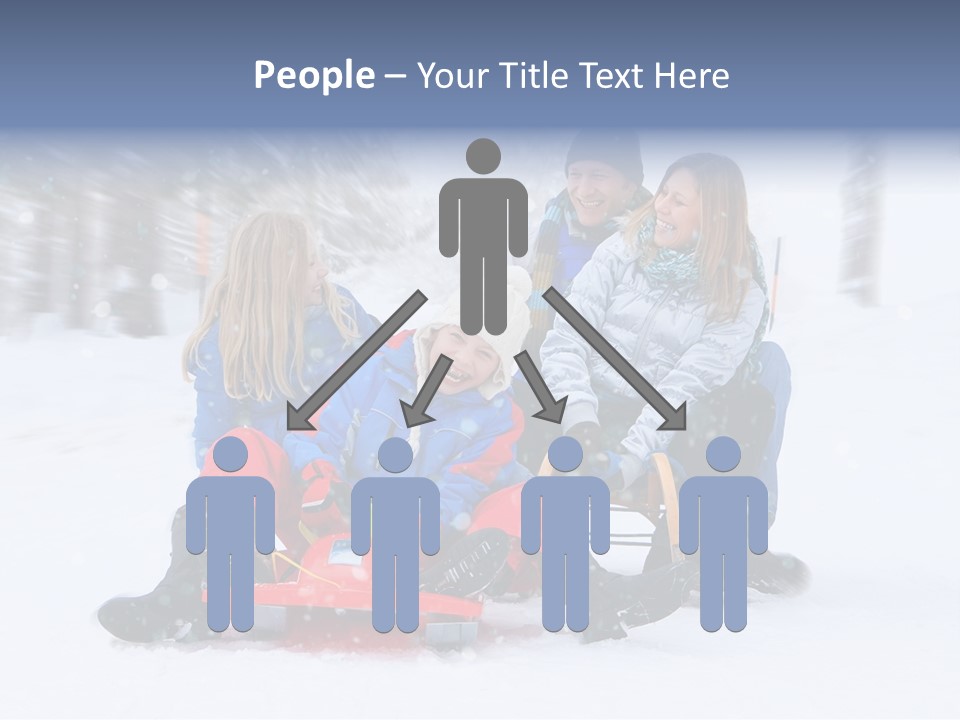 Active Playing Sledge PowerPoint Template