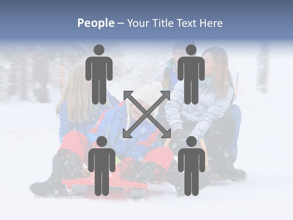 Active Playing Sledge PowerPoint Template