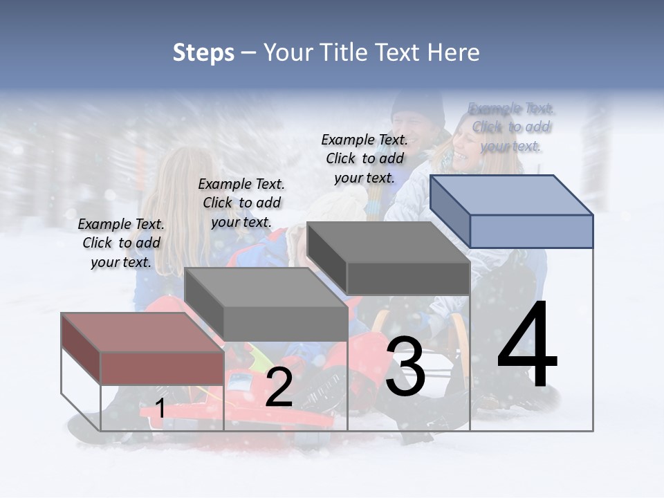 Active Playing Sledge PowerPoint Template