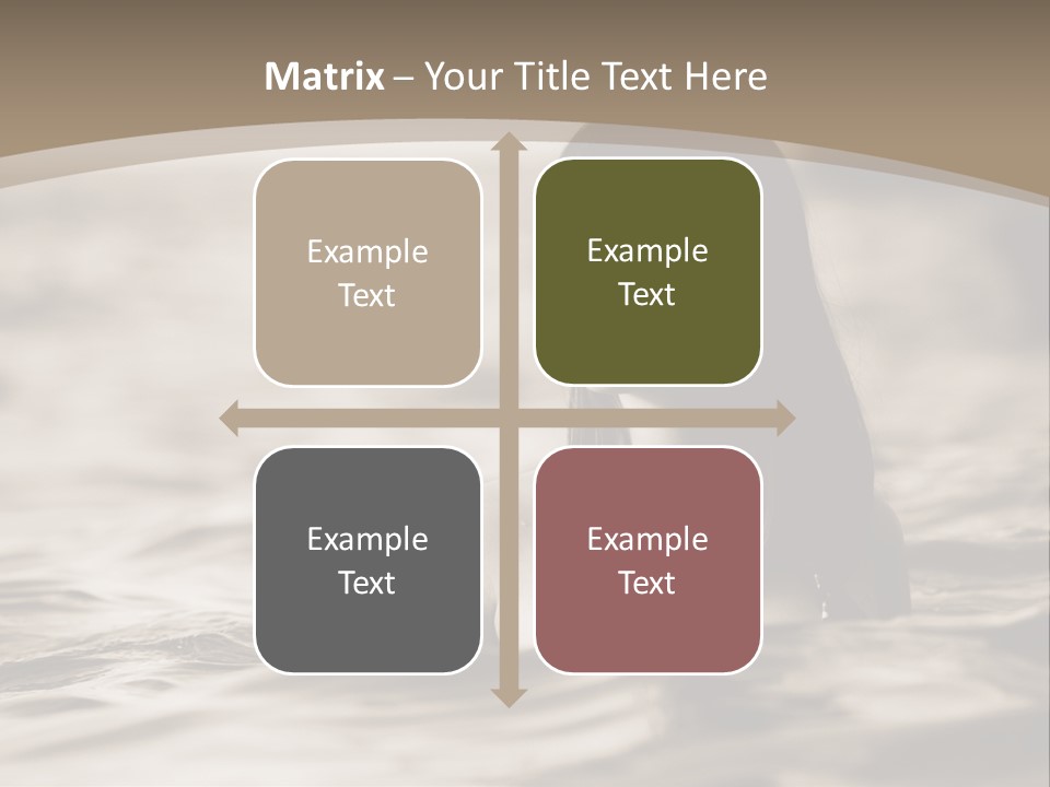 A Woman In The Water With Her Eyes Closed PowerPoint Template