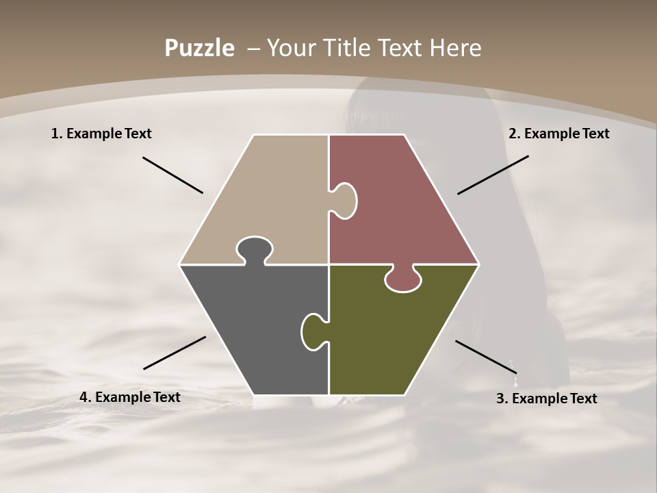 A Woman In The Water With Her Eyes Closed PowerPoint Template