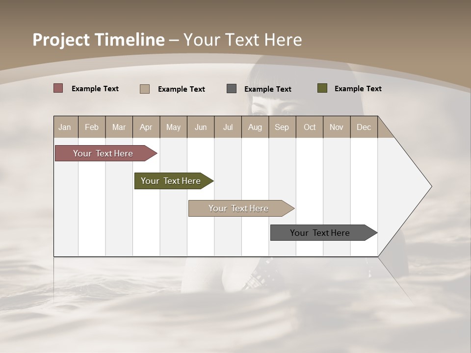 A Woman In The Water With Her Eyes Closed PowerPoint Template