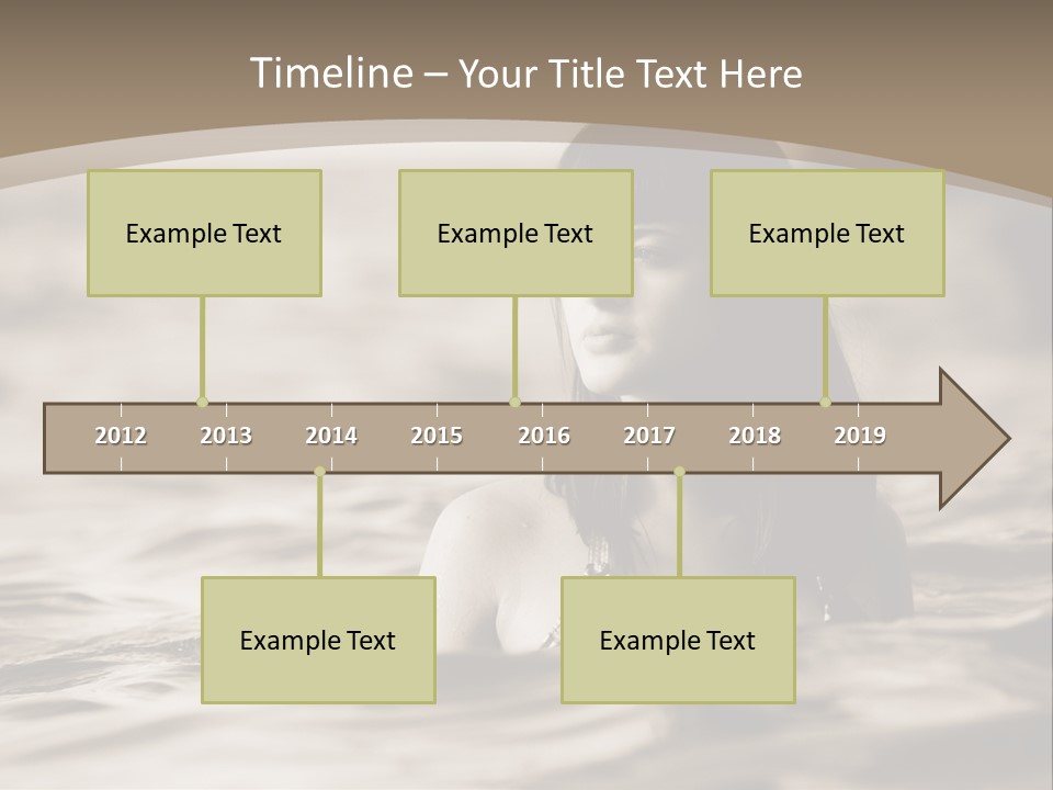 A Woman In The Water With Her Eyes Closed PowerPoint Template