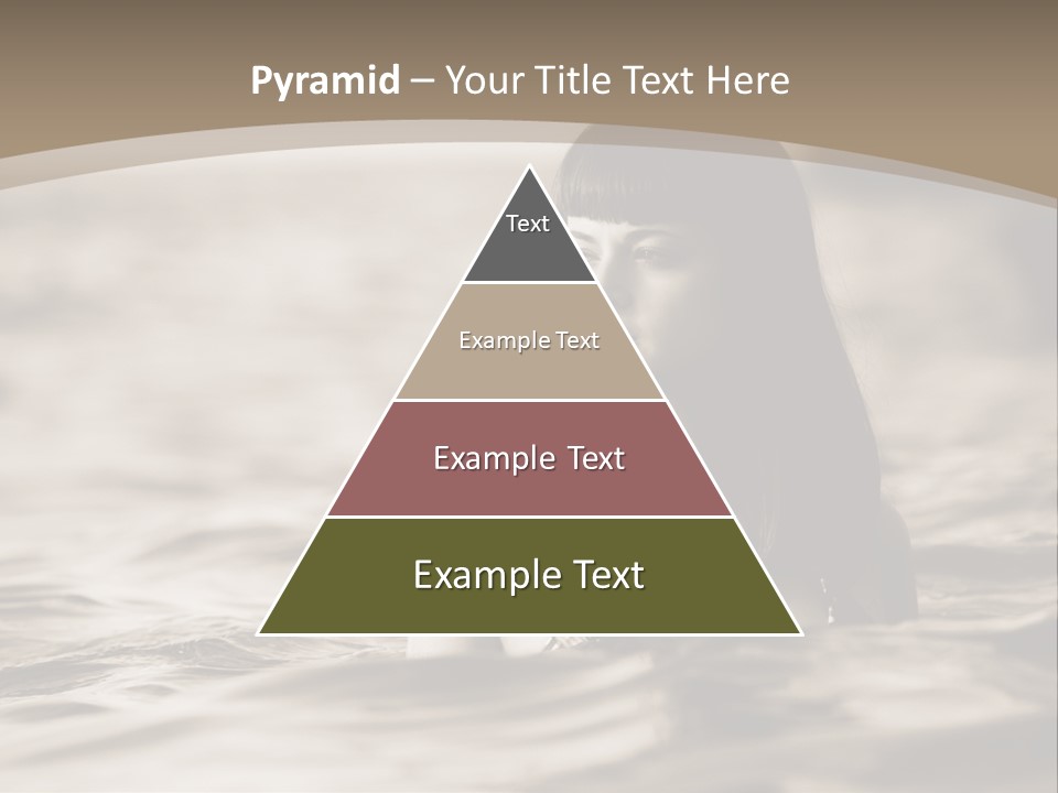 A Woman In The Water With Her Eyes Closed PowerPoint Template