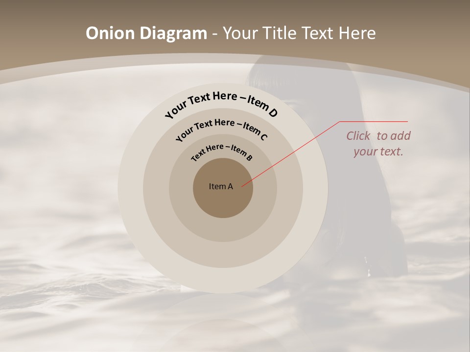 A Woman In The Water With Her Eyes Closed PowerPoint Template