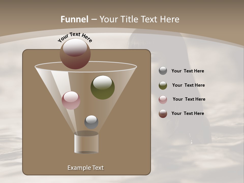 A Woman In The Water With Her Eyes Closed PowerPoint Template