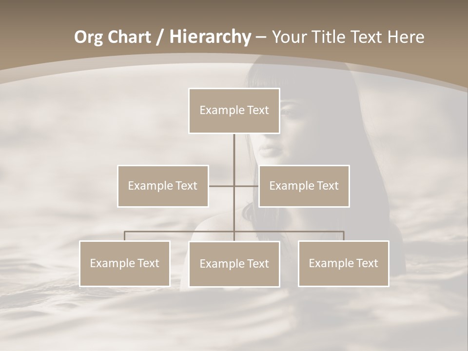 A Woman In The Water With Her Eyes Closed PowerPoint Template