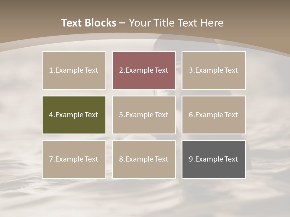 A Woman In The Water With Her Eyes Closed PowerPoint Template