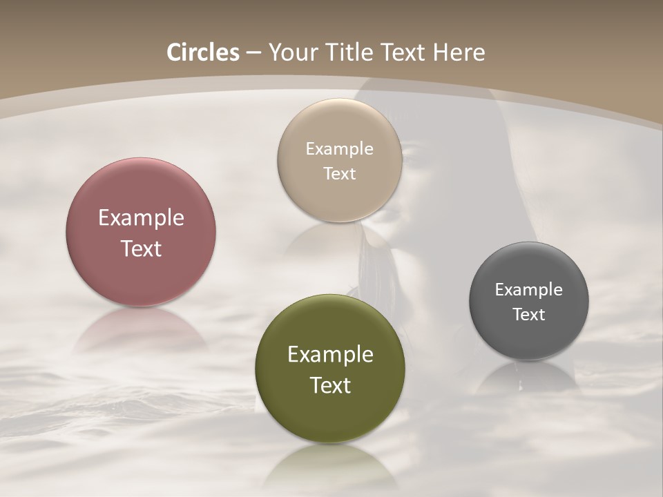 A Woman In The Water With Her Eyes Closed PowerPoint Template